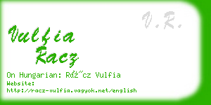 vulfia racz business card